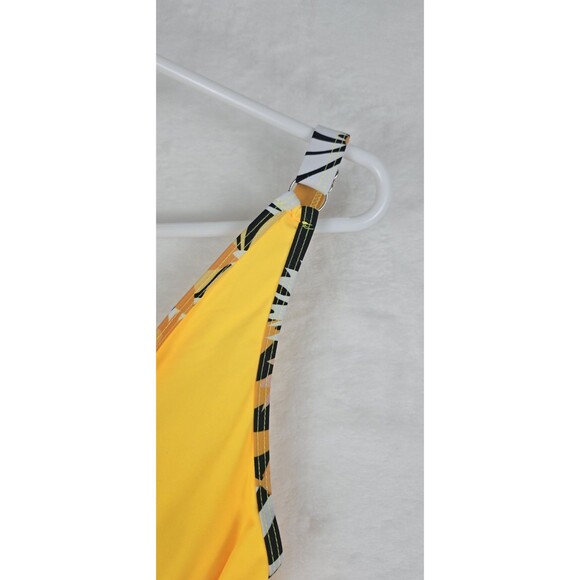 Yellow Floral Two-Piece Tankini Bikini Swimsuit Women Small Dress Set - Picture 3 of 9